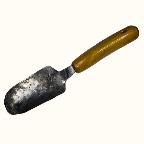 Hand Forged Steel Garden Trowel with Yellow Handle